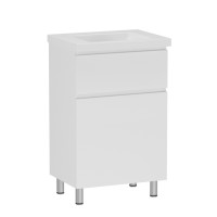 Комплект мебели RJ Flora-XO: тумба напольная + умывальник накладной Moduo 50см RJFU073-0150WHSET(RJFU073-0150WH + K116-009)