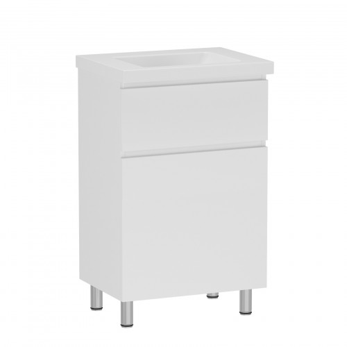 Комплект мебели RJ Flora-XO: тумба напольная + умывальник накладной Moduo 50см RJFU073-0150WHSET(RJFU073-0150WH + K116-009)