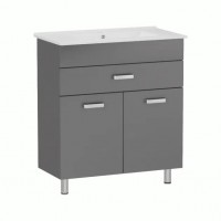 Комплект меблів RJ Velum-L: тумба для підлоги + умивальник накладний Jenor 60см RJFU037-4160GRSET(RJFU037-4160GR+RZJ610)