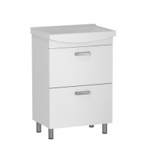 Комплект меблів RJ Fortuna-B: тумба підлогова + умивальник накладний Cersania 50 см RJFU015-0150WHSET(RJFU015-0150WH+K11-0163) Комплект меблів RJ Fortuna-B: тумба підлогова + умивальник накладний Cersania 50 см RJFU015-0150WHSET(RJFU015-0150WH+K11-0163)