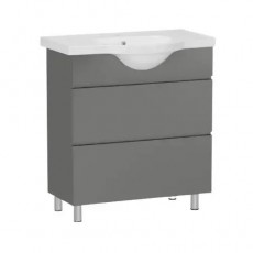 Комплект меблів RJ Aster-XO: тумба для підлоги + умивальник накладний Lotus 75см RJFU049-0175GRSET(RJFU049-0175GR + RZJ202)