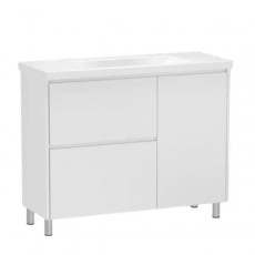 Комплект меблів RJ Forma-ХО: тумба для підлоги з умивальником Como 100см RJFU013-01100WHSET(RJFU013-01100WH+K32-016-EX Комплект меблів RJ Forma-ХО: тумба для підлоги з умивальником Como 100см RJFU013-01100WHSET(RJFU013-01100WH+K32-016-EX