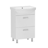Комплект меблів RJ Toft-E: тумба підлогова + умивальник накладний Solas 53 см RJFU024-0156WHSET(RJFU024-0156WH+101456UA)