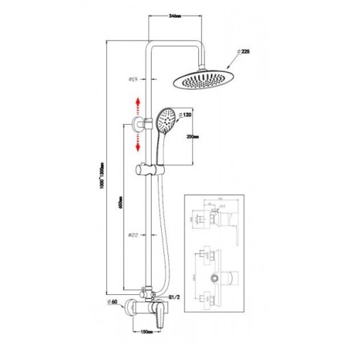 ДУШОВА СИСТЕМА MIXXEN OCEAN MXBZ0521