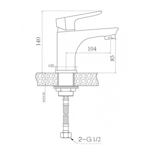 ЗМІШУВАЧ ДЛЯ УМИВАЛЬНИКА MIXXEN OCEAN MXBZ0491BL