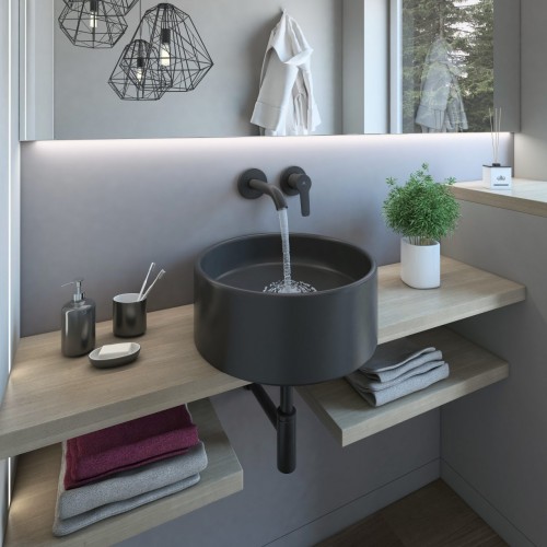 Вбудований змішувач для умивальника Rubineta Torino 1F BK (PM0010)