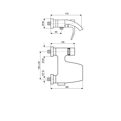 Змішувач для ванни EMMEVI NIAGARA CR74001