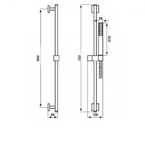 Душова стійка EMMEVI CO 2667