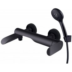 Змішувач-кран для ванни RUBINETA Ula 10/K(BK)(SW) з душовим гарнітуром