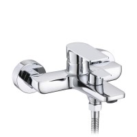 Змішувач для ванни Qtap Aries (з душовим гарнітуром) QTARI259CRM45559 Chrome Змішувач для ванни Qtap Aries (з душовим гарнітуром) QTARI259CRM45559 Chrome